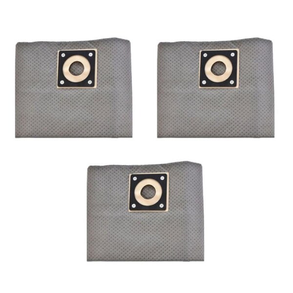 3PK Pullman AS4 15L Reusable Cloth Bag for Vacuum Cleaner Durable Fabric Grey