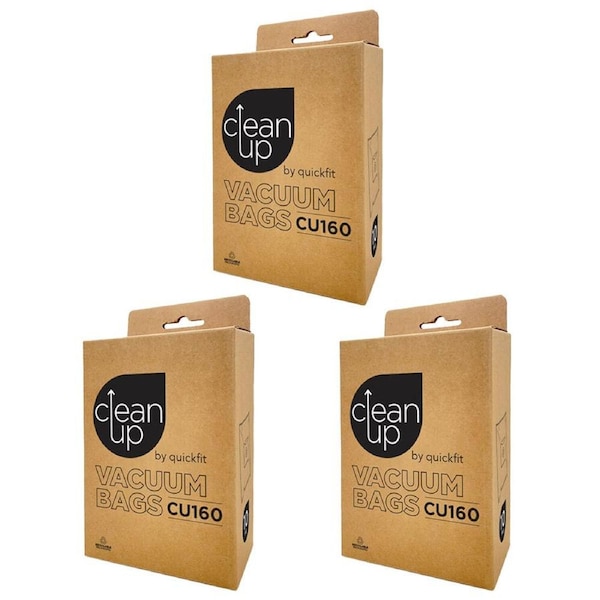 3x 10pc CleanUp CU160 Replacement Vacuum Bags for Peak Performance Durable