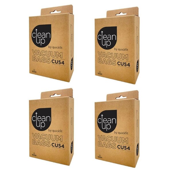 4x 5pc CleanUp CU54 Replacement Vacuum Bags for Efficient Cleaning Performance