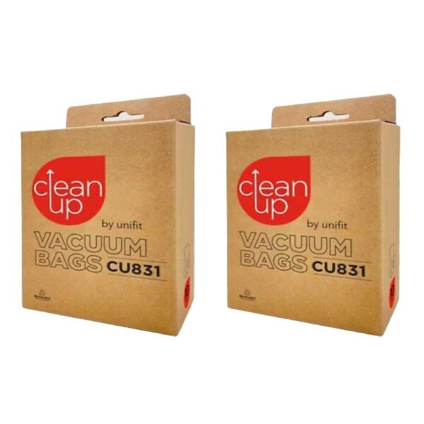 2x 10pc CleanUp CU831 Tranquility Vacuum Cleaner Bags Set for Pet Hair White