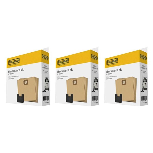 3PK Pullman 30L 32mm Wet & Dry Maintenance Kit w/Dust Bags/Filter Replacement