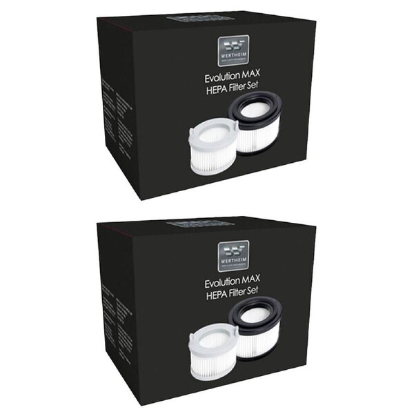 2PK Wertheim Evolution MAX HEPA Filter Attachment for Stick Vacuum Cleaner White
