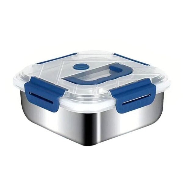 1800ml Portable Square Lunch Box Sealed Crisper Refrigerator Storage Container