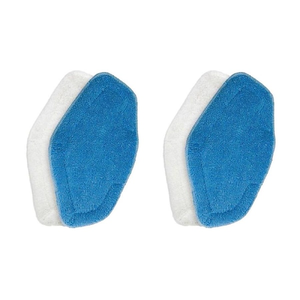 2x 2pc CleanUp Dual Steam Plus Mop Pads Replacement for Wertheim & Hoover White