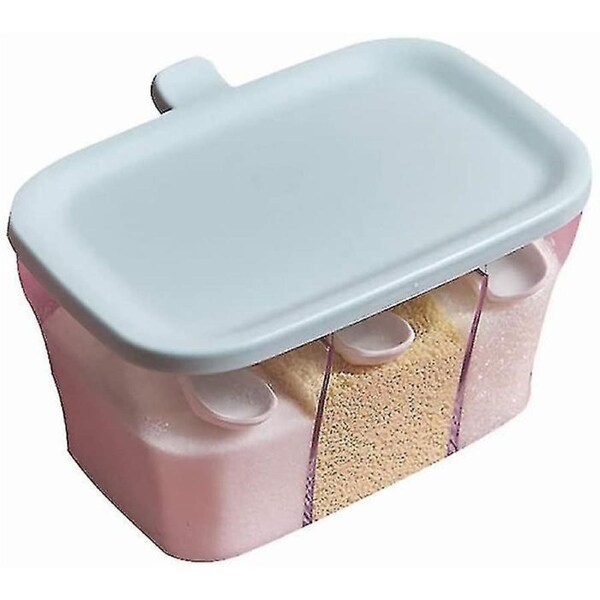 Seasoning Storage Box, 3 Compartments Of Seasoning Storage Box(1 Piece,blue )