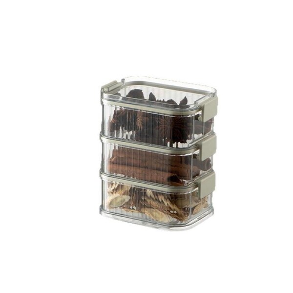 Vegetable Flavored Spice Storage Box Seasoning Can Box Household Kitchen High-end Sichuan Pepper Seasoning Storage Box Sorting And Storage