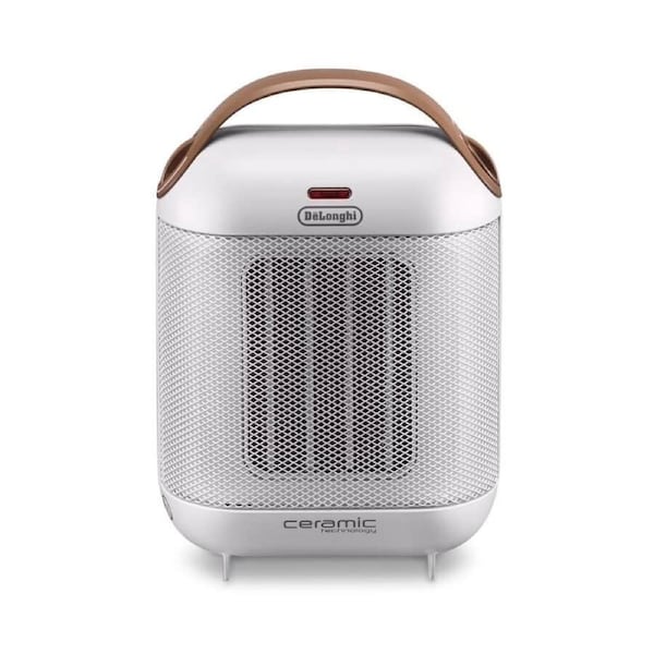 DeLonghi Portable Ceramic Capsule Space Fan Heater 1800W White HFX30C18IW