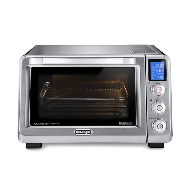 DeLonghi Livenza 24L Benchtop Convection Oven with Air Fryer 1800W Silver EO241264M