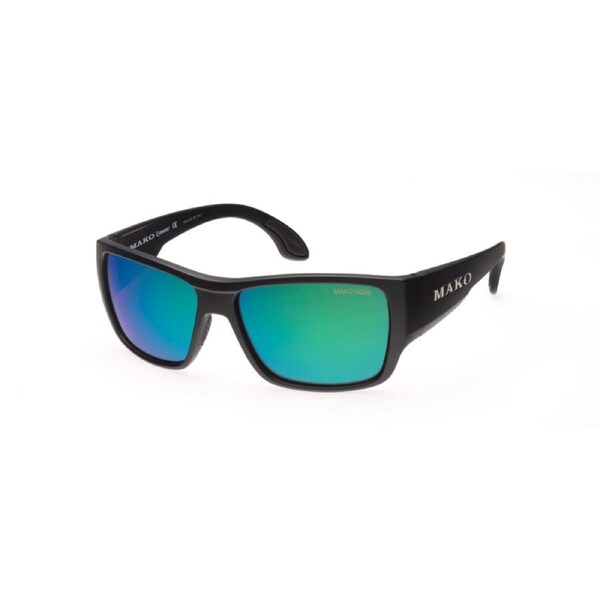 MAKO COVERT 9596 Matte Black Frame Rose HD Glass Lens HD Green Mirror Sunglasses