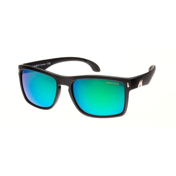 MAKO GT XL 9615 Matte Black Frame Rose HDIR Glass Lens Green Mirror Sunglasses