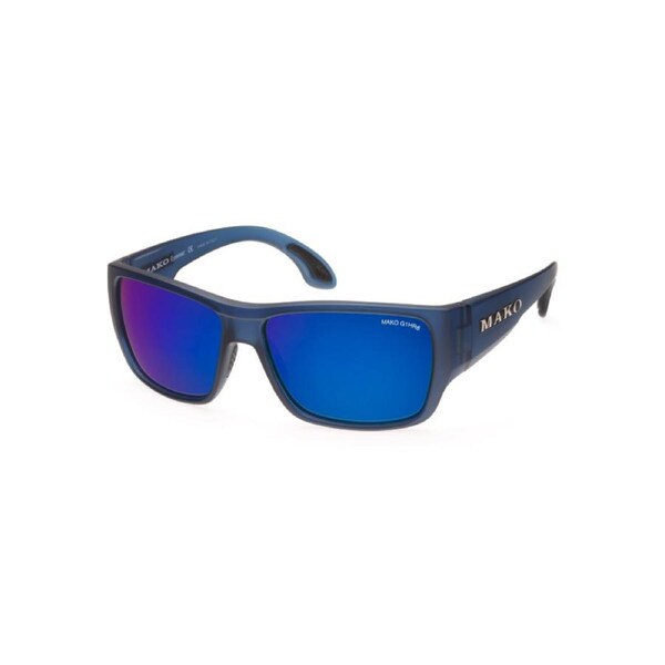 MAKO COVERT 9596 Matte Blue Trans Brown HDIR Glass Lens Blue Mirror Sunglasses