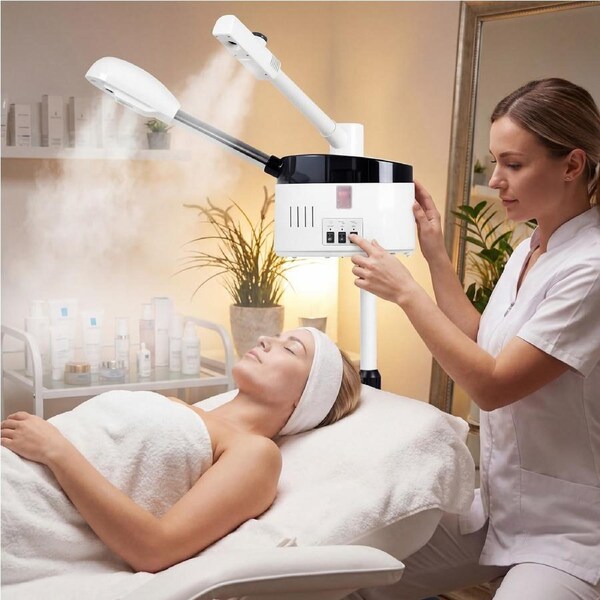 Advwin Facial Steamer with Hot and Cold Mist Function, Height Adjustable & 360 Degree Rotatable Nozzle, For Beauty Skin Facial Clean