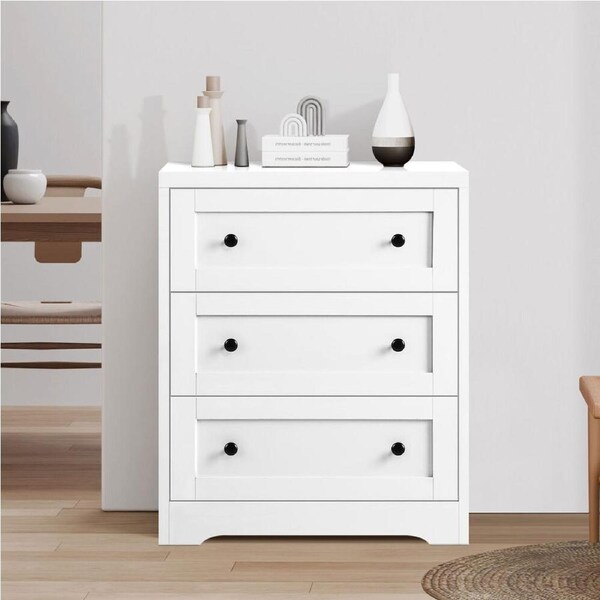 ALFORDSON 3 Chest of Drawers Hamptons White