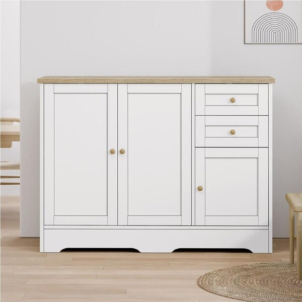 Alfordson Buffet Sideboard Cabinet Storage Cupboard Hallway Kitchen Drawers Table