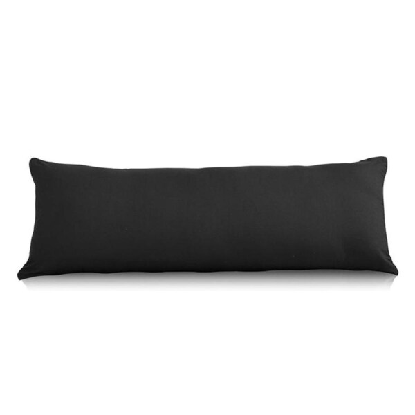 Catzon Body Pillow Case 137 X 50cm Soft Breathable with Envelope Closure-Black