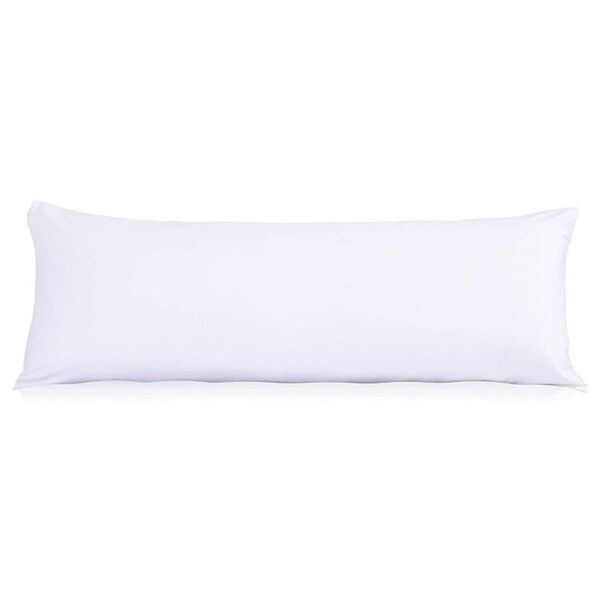 Catzon Body Pillow Case 137 X 50cm Soft Breathable with Envelope Closure-White