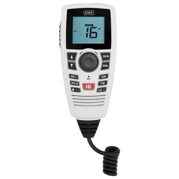 GME MC750W WP LCD Speaker Mic - Suits GX750W - White