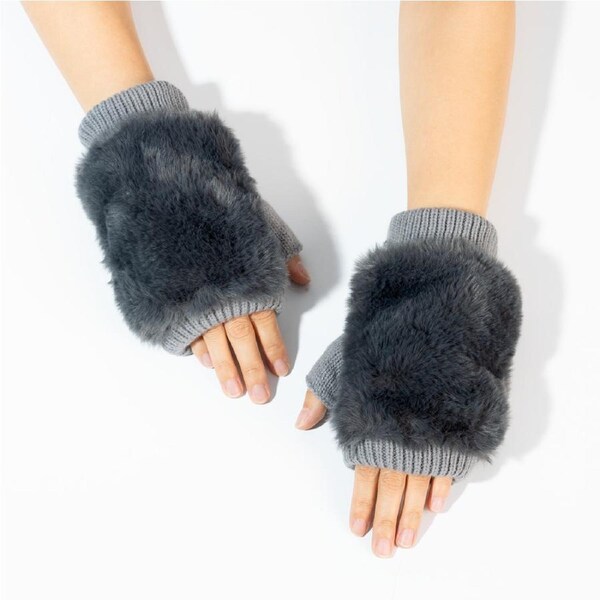 Stay Cosy Heated Mittens Grey