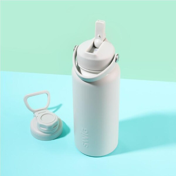 SWIG Oatmeal Water Bottle with Two Lids 950mL