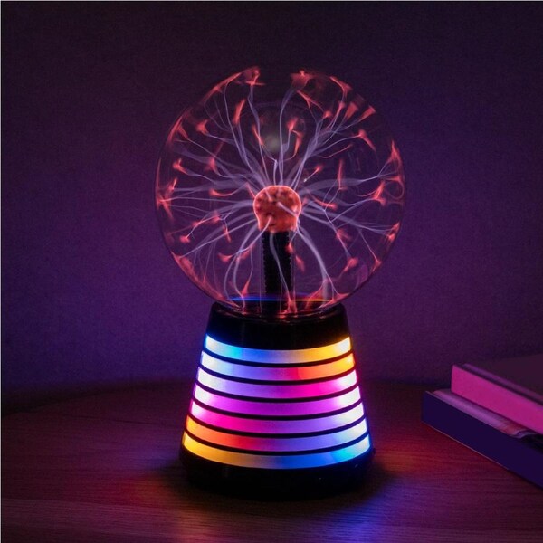 Plasma Ball Light with Rainbow Base