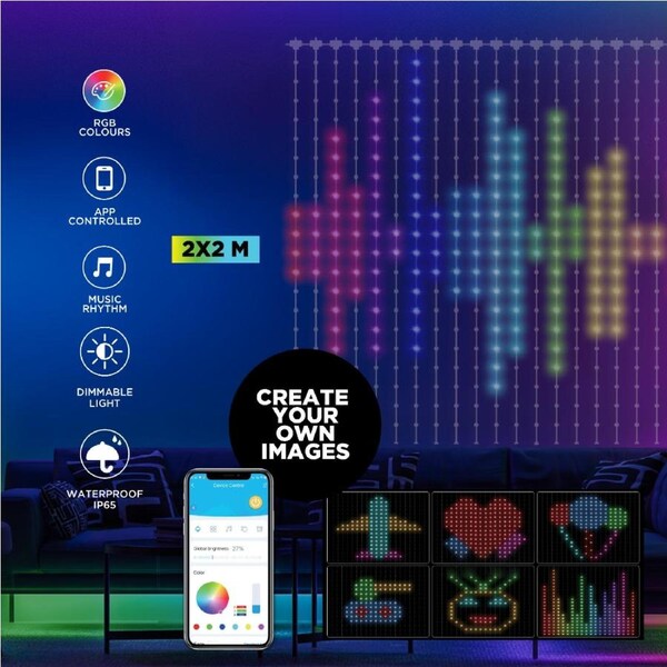 IluminX Smart Curtain Light 2x2m