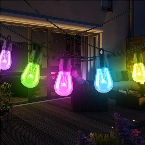 IlluminX Smart Outdoor Festoon Lighting - 15 Bulbs