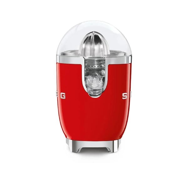 Smeg Vintage Retro Citrus Juicer Red - 70W Motor - Stainless Steel - Non-Drip Spout - BPA Free Kitchen Appliance Juicing Machine