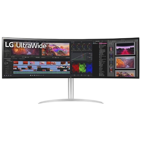 LG 49' 32:9 UltraWide Dual QHD Nano IPS 5120x1440 Curved -USB C, HDMI, DP, HDR400, USB-C (90w PD) Height Adjus, Speaker, Professional Monitor (LS)