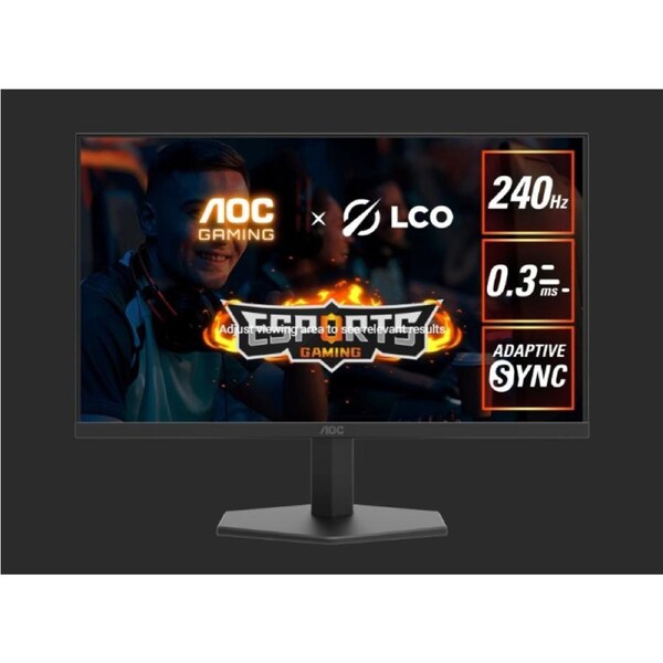 AOC27' IPS FHD, 240Hz, HDR10, 1H1DP, Adaptive Sync,Low input lag,Gaming mode,Dial Point,Shadow Control,Low blue mode, Gaming Monitor