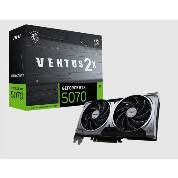 MSI nVidia GeForce RTX 5070 12G VENTUS 2X OC, PCI Express Gen 5, Boost: 2542 MHz, CUDA 6144 Units, 12GB GDDR7, HDMI x 1