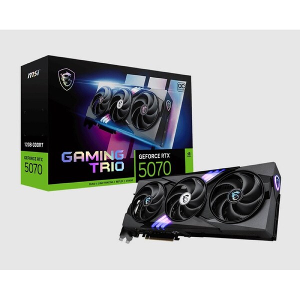 MSI nVidia GeForce RTX(TM) 5070 12G GAMING TRIO OC, PCI Express(R) Gen 5, Boost