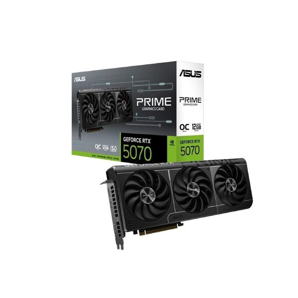 ASUS nVidia GeForce PRIME-RTX5070-12G 12GB GDDR7 2.5 solt Memory Interface 192-bit Video Memory 12GB GDDR7 Speed 28 Gbps