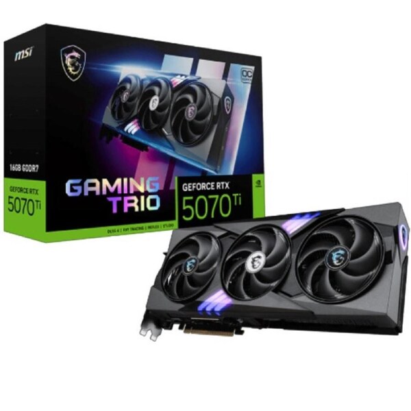 MSI nVidia GeForce RTX 5070 Ti 16G GAMING TRIO OC,PCI Express en 5, Boost: 2572 MHz, CUDA 8960 Units, 16GB GDDR7, HDMI x 1