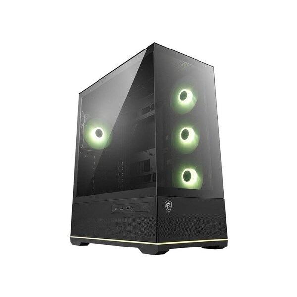 MSI MAG PANO 110R PZ BLACK Micro ATX Case, 2 x USB 5Gbps , 1x USB C 20Gbps, 1 x Audio-Out / Mic,, 3x 2.5', 2x 3.5', Micro ATX / Mini ITX(NEW)