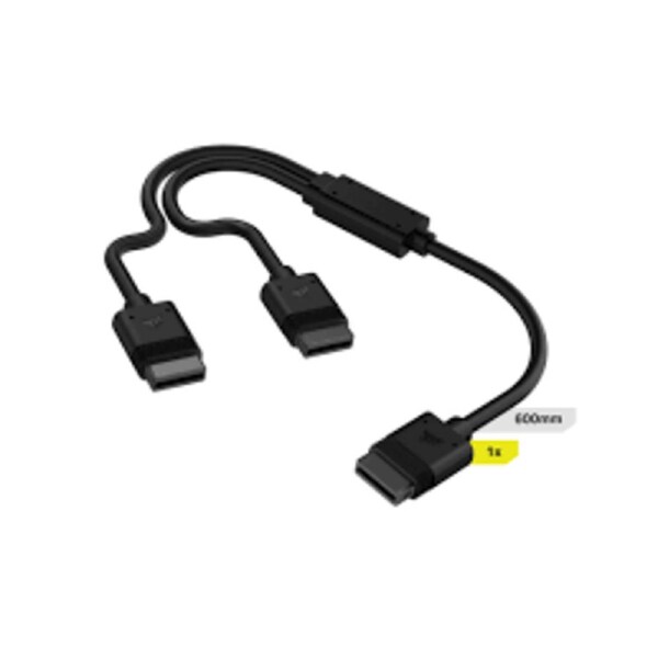 Corsair iCUE LINK Cable, 1x 600mm Y-Cable with Straight connectors, Black