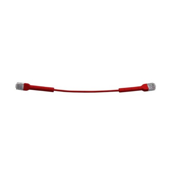 8ware Ultra-Thin Flexible CAT6 Cable 0.25M - Red Colour 90 Angled RJ45