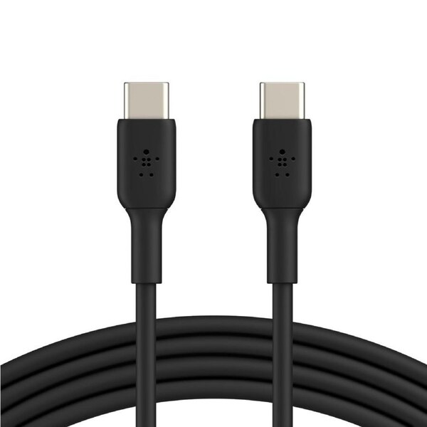 Belkin BoostCharge USB-C to USB-C Cable (2M) - Black (CAB003bt2MBK),60W,480Mbps,25K+ Bend, Samsung Galaxy, MacBook, USB-IF Certified, 2 Years Warranty