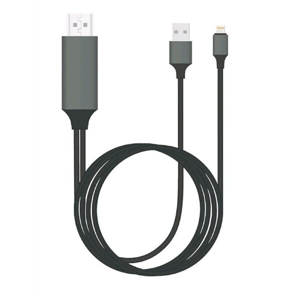 8Ware HDMI to Lightning 2m Cable for iPhone & iPad Plug & Play lightning device to HD TV or Monitor Retail Packaging