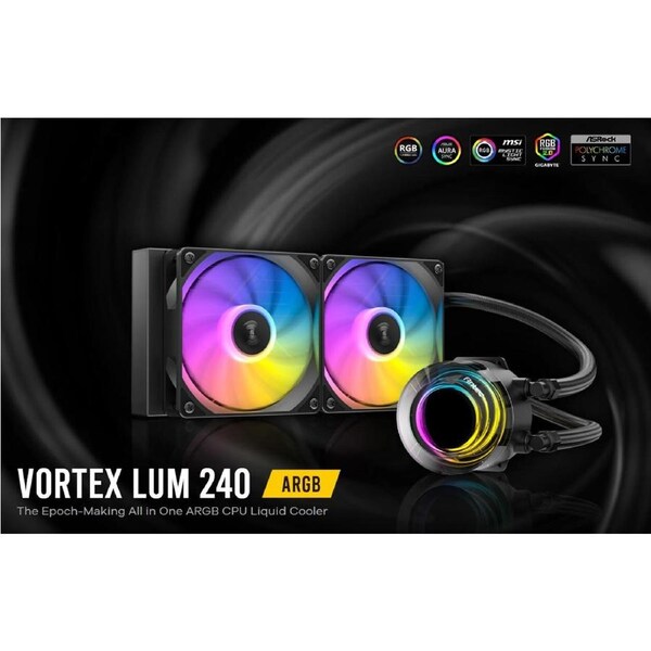 Antec Vortex Lum 240 ARGB The Epoch-Making All in One ARGB CPU Liquid Cooler