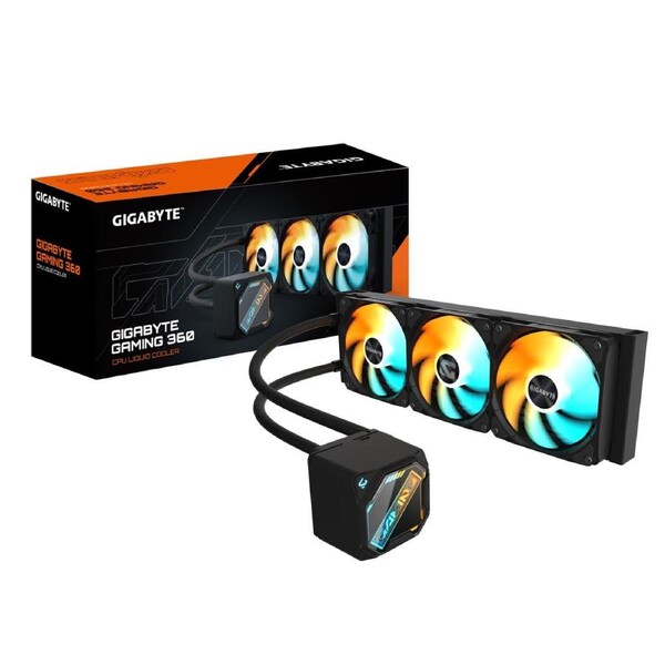 GIGABYTE GAMING 360 all-in-one liquid cooler, Intel 1851 / 1700 / 115X / 1200, AMD AM5 / AM4, Color BLACK
