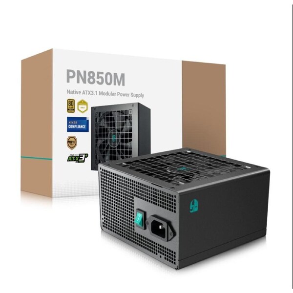 DeepCool PN850M Gamer Storm 850W 80+ Gold Certified Fully Modular ATX Power Supply, 120mm Fan, Japanese Capacitors, DCtoDC, ATX12V V3.1, 100,000 MTB