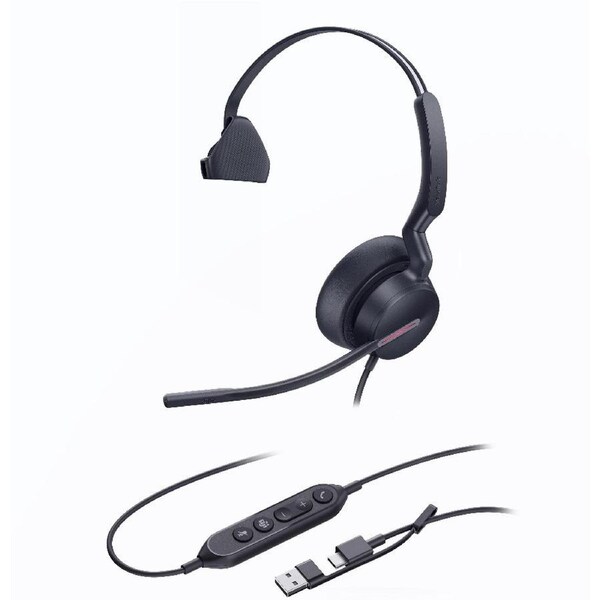 Yealink UH46 Mono Teams USB-C/A Microsoft Certified Teams USB Wired Headset
