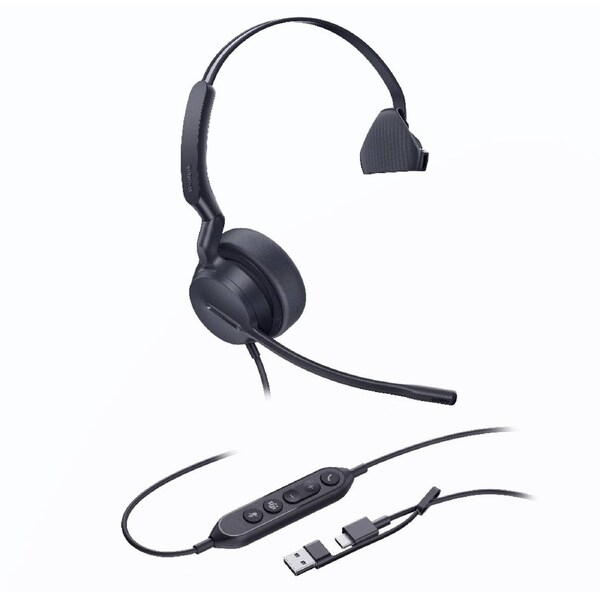 Yealink UH44 Mono Teams USB-C/A Microsoft Certified USB Wired Headset Dual