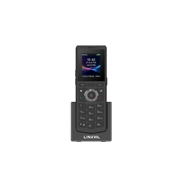 Fanvil Linkvil W610D Portable DECT Phone, built-in Bluetooth 5.0, rechargeable 1900mAh battery, up to 8 hours of talk time, HD Voice, Noise Reduction