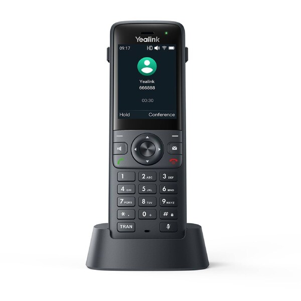 Yealink AX83H Handheld Wi-Fi IP Phone, Wi-Fi 6, Bluetooth, HD Audio, Smart