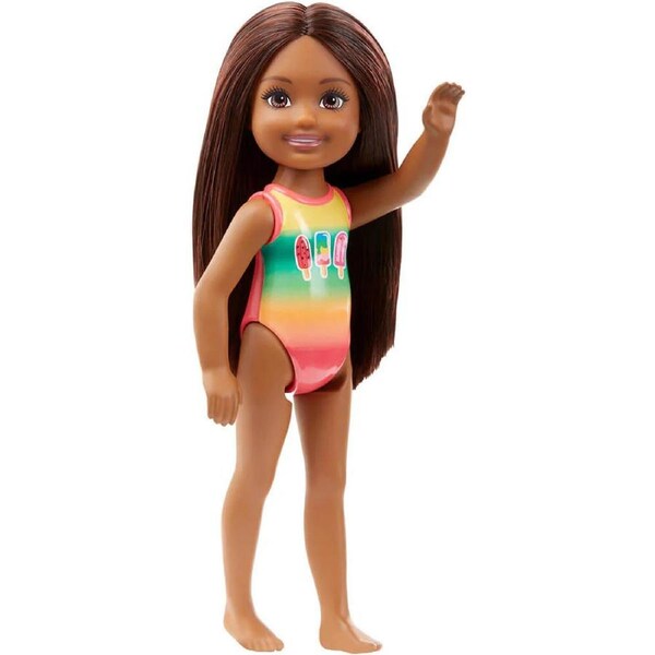 Barbie Club Chelsea Beach Doll In Ice Block Swim Suit