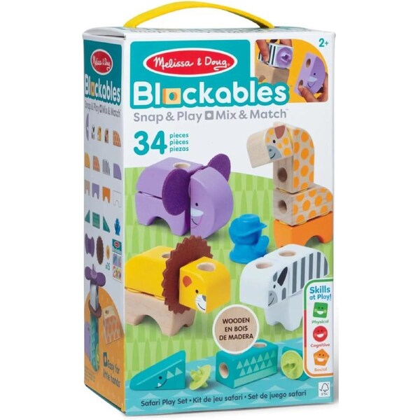 Melissa & Doug - Blockables Safari Play Set 34pc