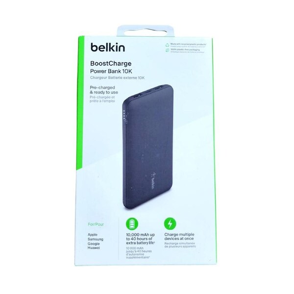 Belkin Boost Charge Power Bank 10K USB-C Dual USB-A 15W - Black
