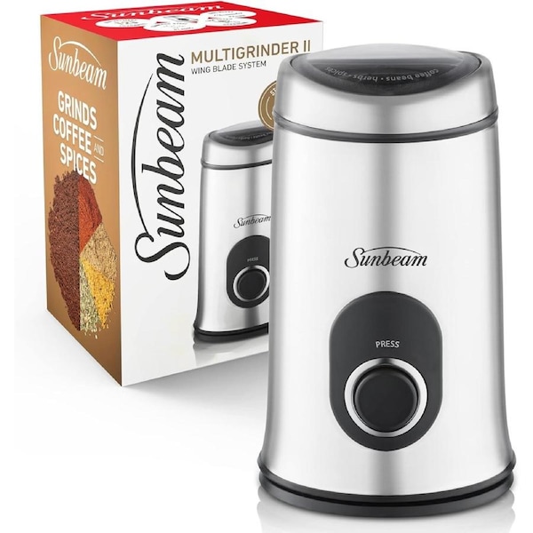 Sunbeam Herb Spice Coffee Bean Nut Grinder - Electric One Touch Multi-Grinder - Grinding Chopper Stainless Blades
