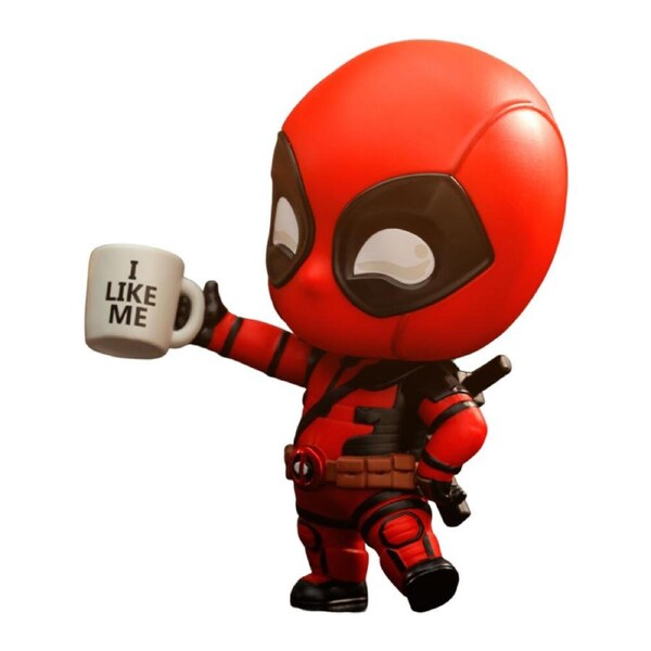 Deadpool W/ Mug Cosbaby Hot Toys Comic Book Hero Collectible Action Figure Toy